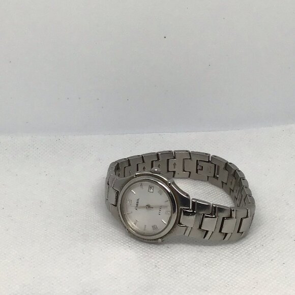 Fossil FS-2651 "STEEL" Women's Silver-Tone Quartz Watch 26mm Date Pre-owned - Picture 12 of 15